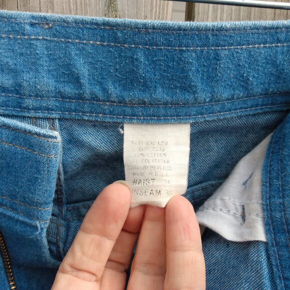Vintage Jeans 34x27 Blue Denim Made in U.S.A. 70s 80s "Comfort Action Sports" - Picture 5 of 9